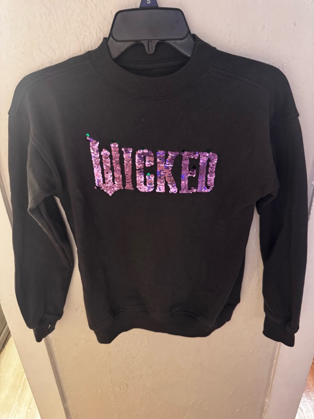 abercrombie kids Black Sweatshirt with Text Applique